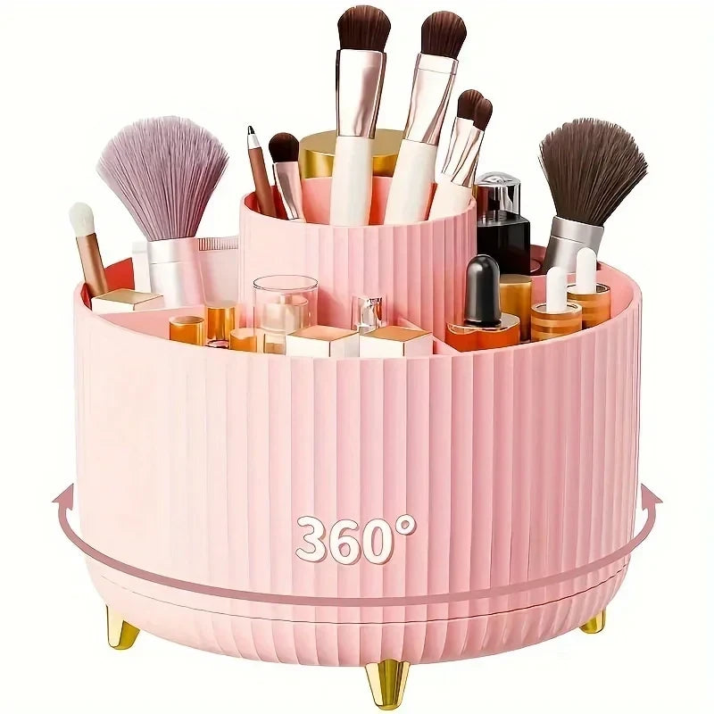 GlowVault™ Rotating Vanity Organizer
